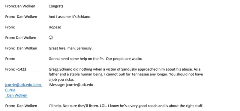 Illustration for article titled Former Tennessee AD John Currie Called Fans "Wacko," Asked Reporter To Help Support Greg Schiano Hire